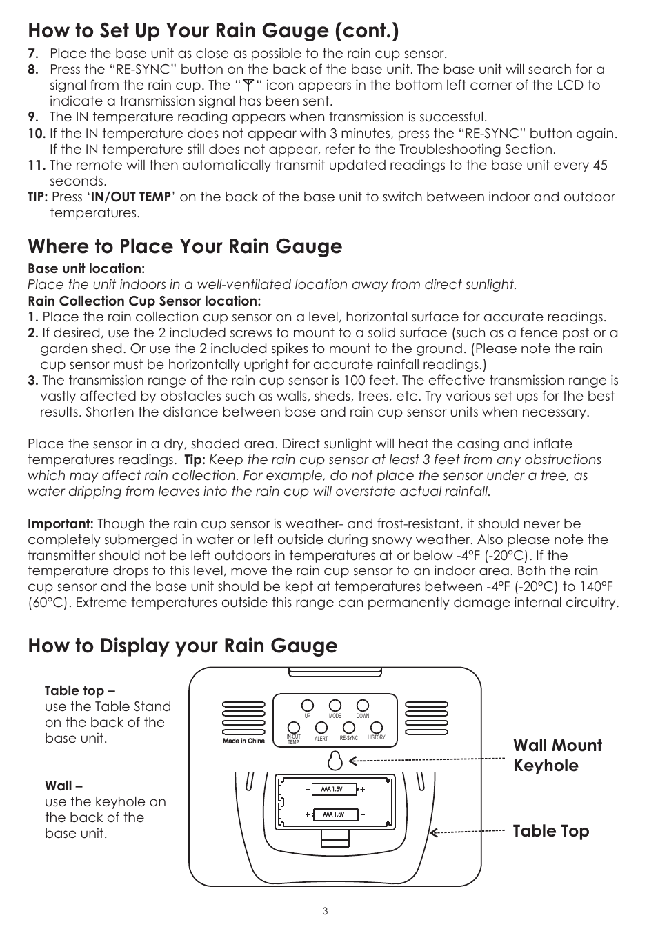 Wall mount keyhole table top | Taylor 2753 User Manual | Page 3 / 9