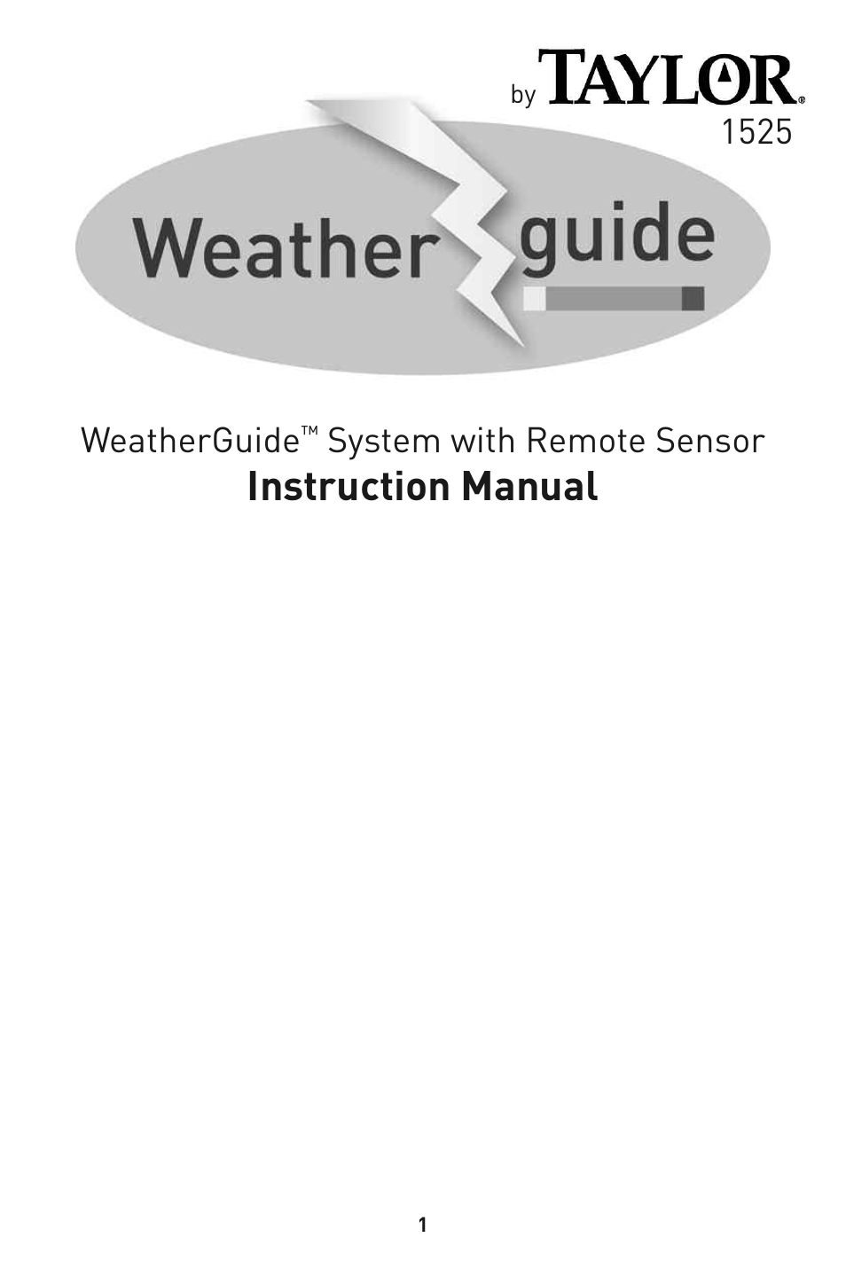 Taylor 1525 User Manual | 16 pages