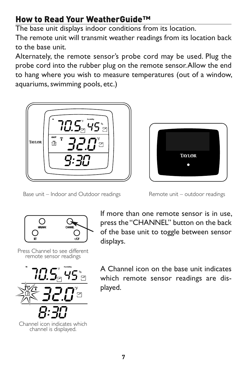 How to read your weatherguide | Taylor 1525 User Manual | Page 7 / 16