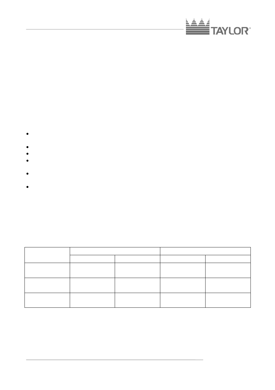 Taylor C117 User Manual | Page 6 / 78