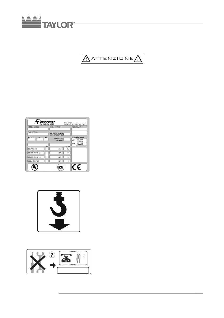 Taylor C117 User Manual | Page 61 / 78