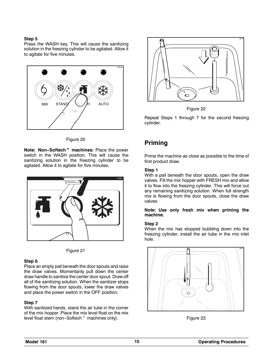 Priming | Taylor 161 User Manual | Page 19 / 35