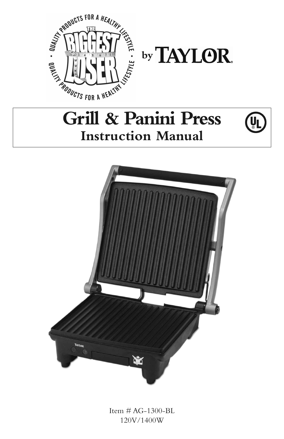 Taylor AG-1300-BL User Manual | 12 pages