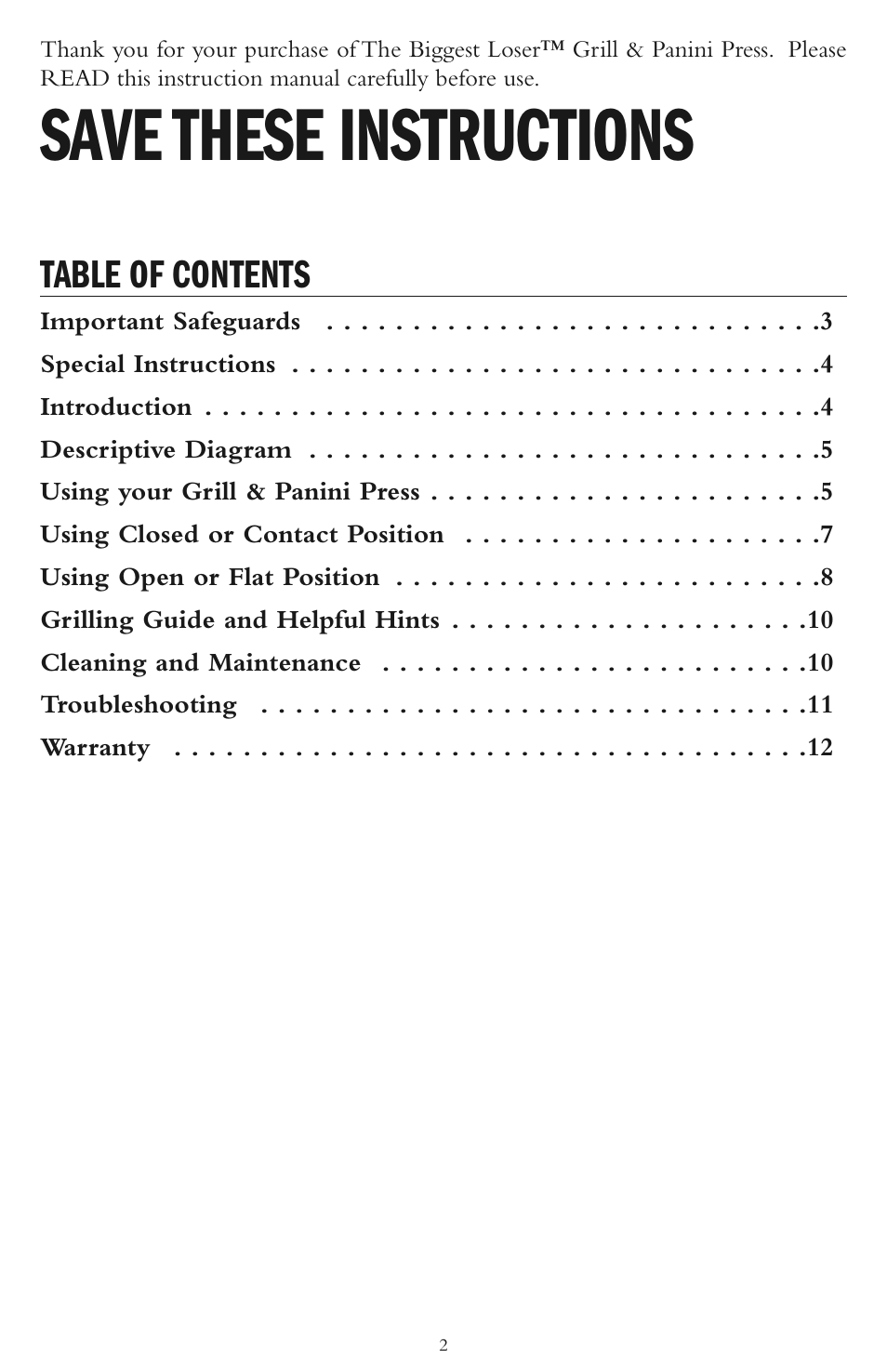 Taylor AG-1300-BL User Manual | Page 2 / 12