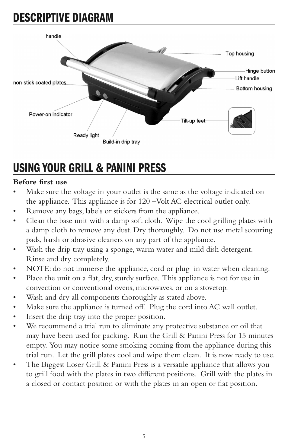 Taylor AG-1300-BL User Manual | Page 5 / 12