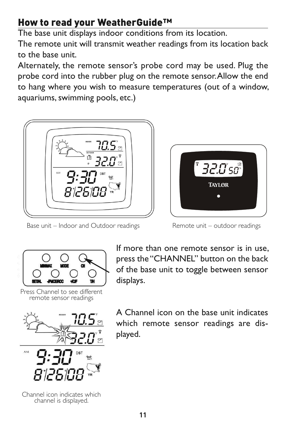 How to read your weatherguide | Taylor 1526 User Manual | Page 11 / 20