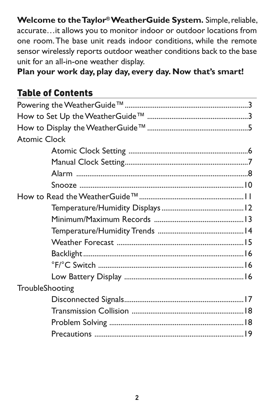 Taylor 1526 User Manual | Page 2 / 20
