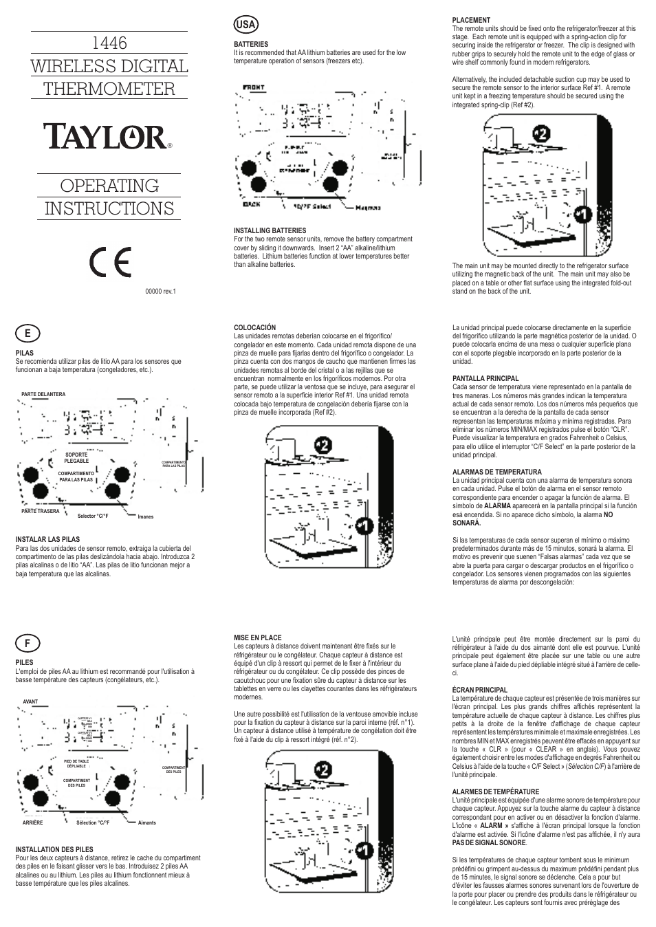 Taylor 1446 User Manual | 2 pages