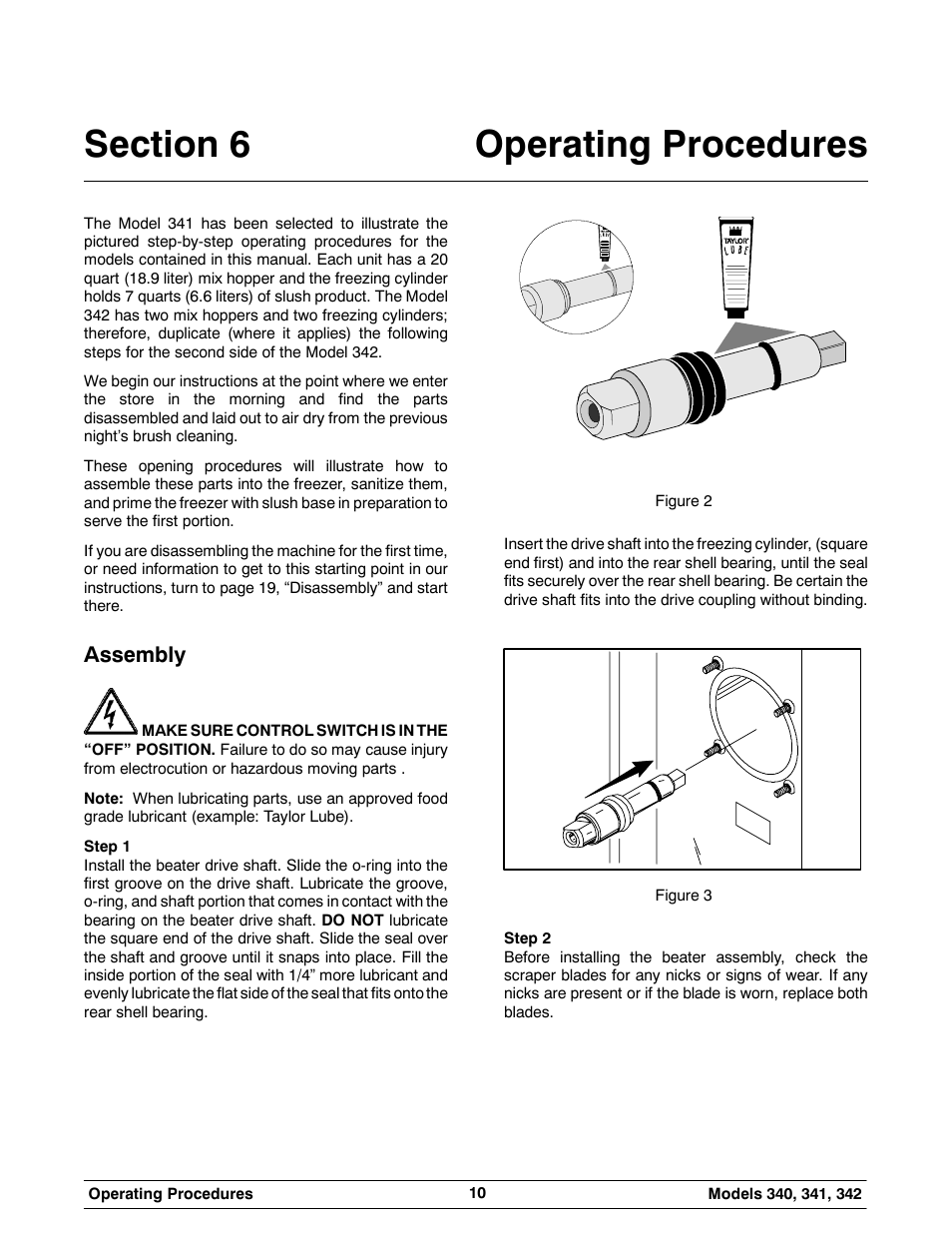Assembly | Taylor 342 User Manual | Page 14 / 43