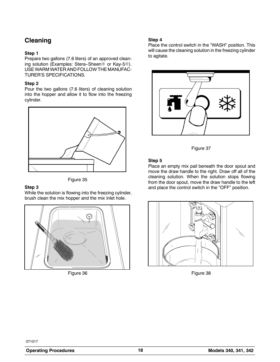 Cleaning | Taylor 342 User Manual | Page 22 / 43