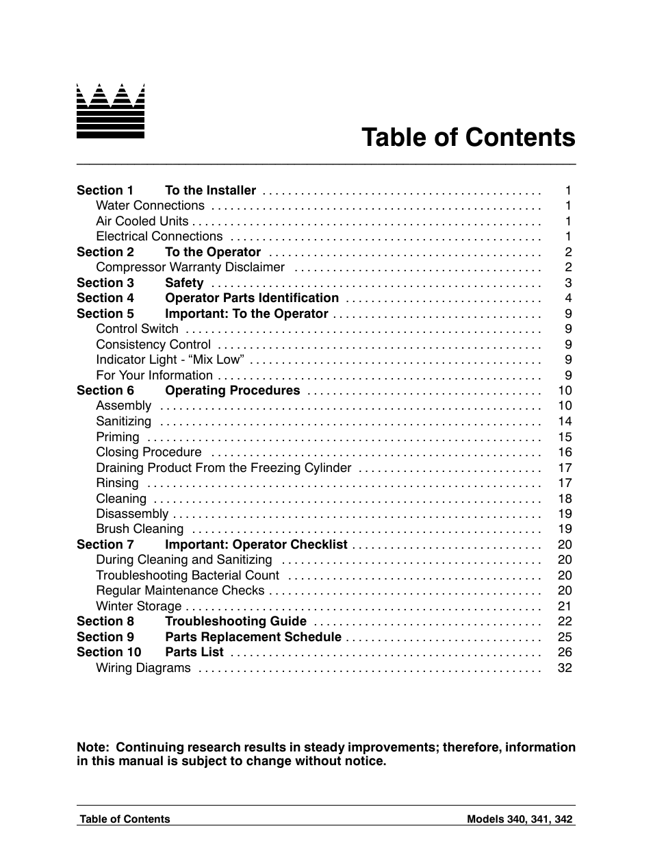 Taylor 342 User Manual | Page 3 / 43