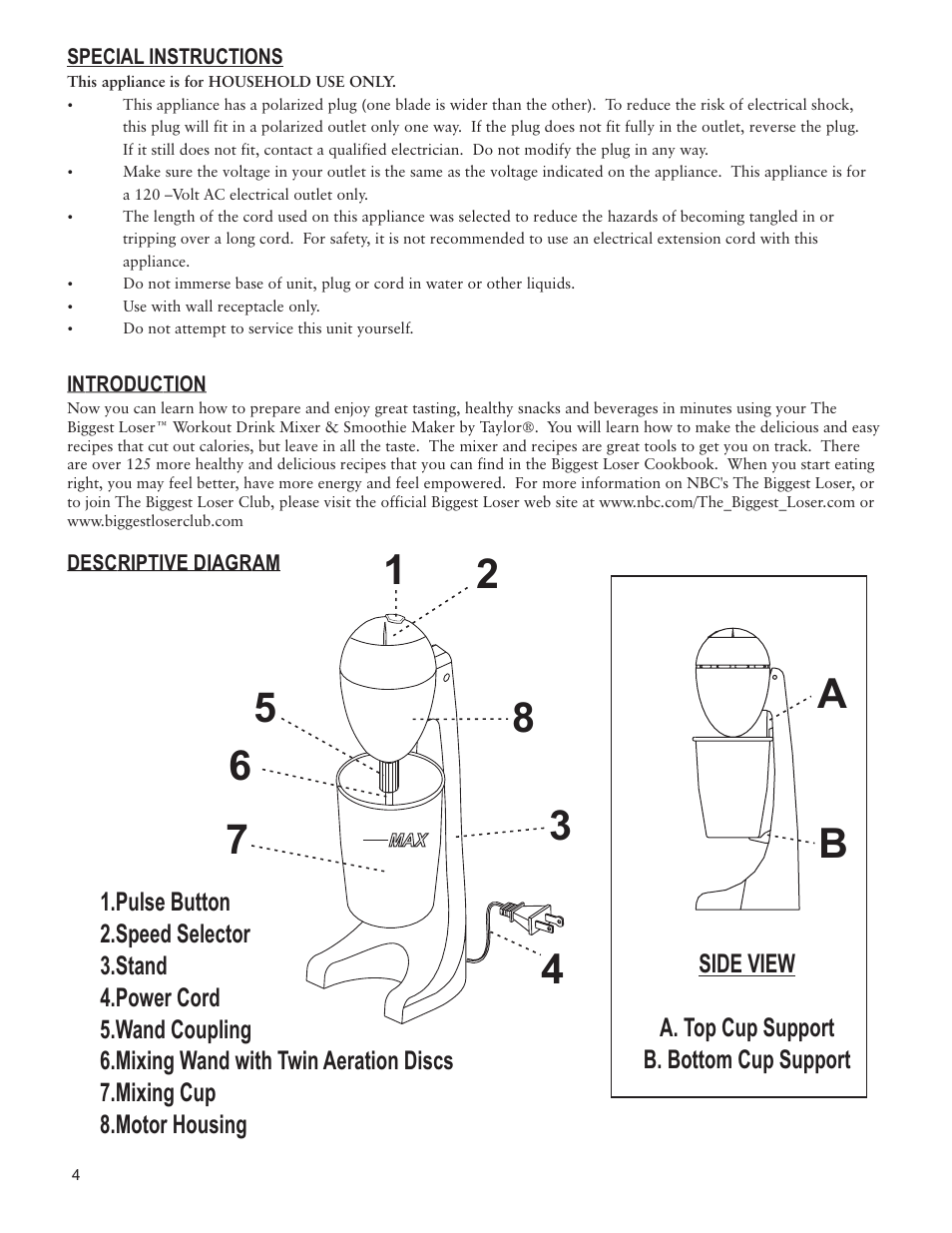 Taylor AM-1700-BL User Manual | Page 4 / 6