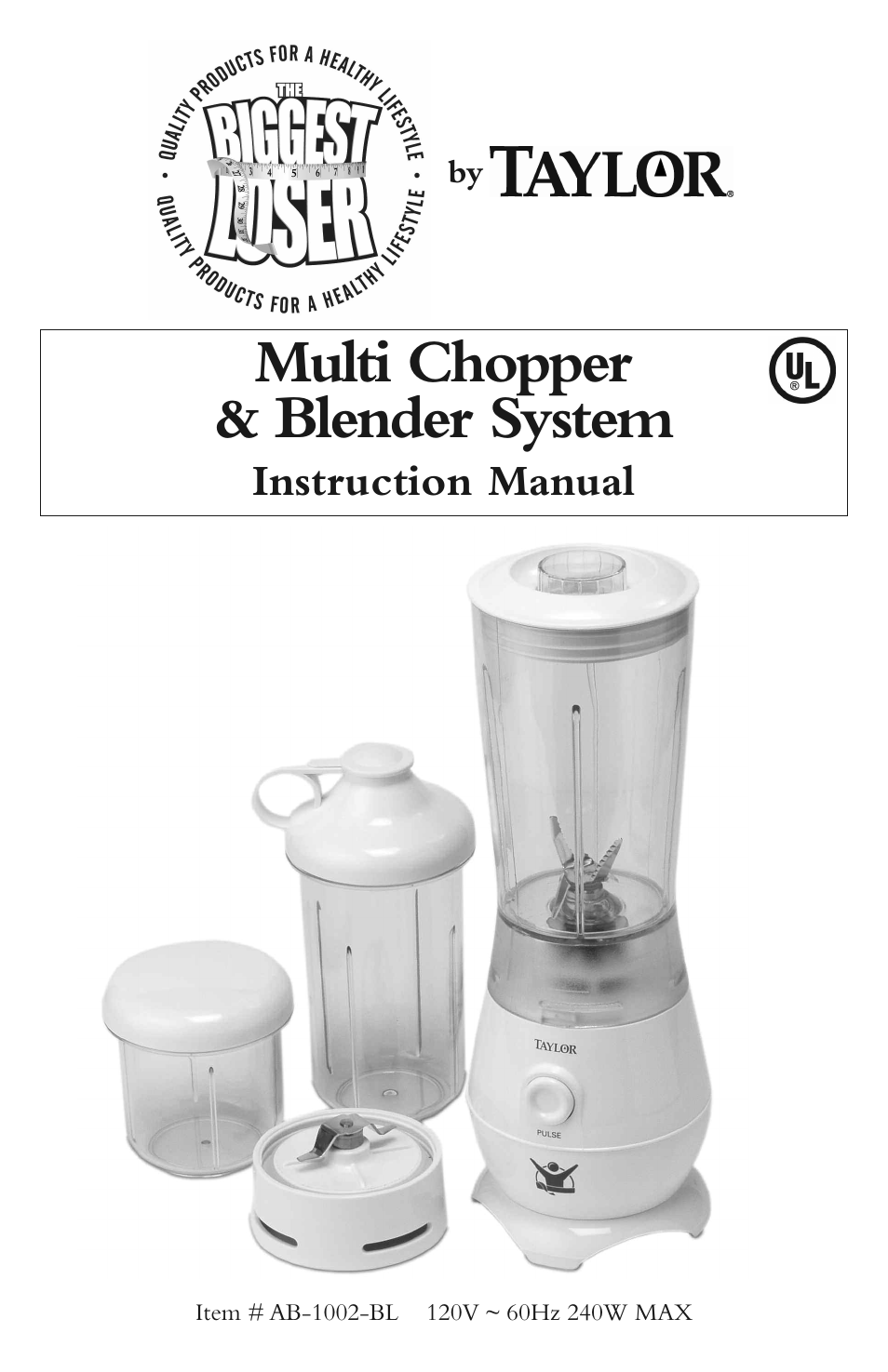 Taylor AB-1002-BL User Manual | 12 pages