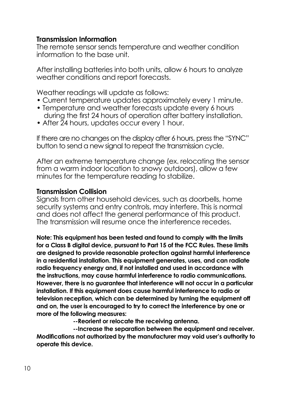 Taylor Today's weather 24 hour forecaster 1383 User Manual | Page 10 / 12