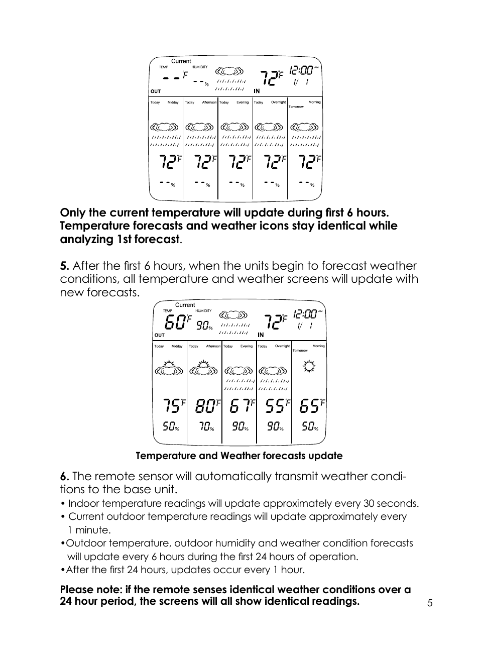 Taylor Today's weather 24 hour forecaster 1383 User Manual | Page 5 / 12