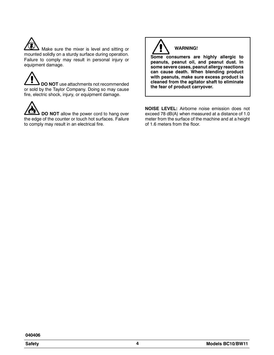 Taylor BC10 User Manual | Page 8 / 34