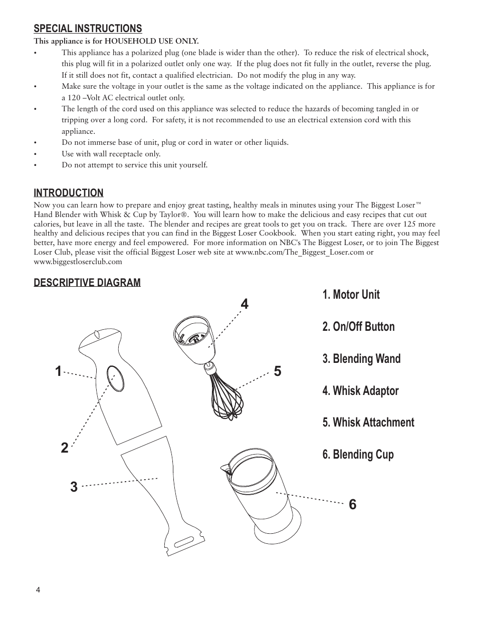 Taylor THE BIGGEST LOSER AB-1051-BL User Manual | Page 4 / 6