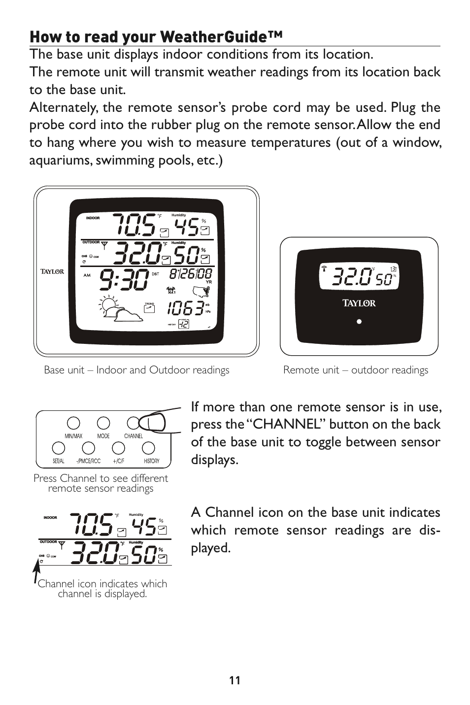 How to read your weatherguide | Taylor 1527 User Manual | Page 11 / 23