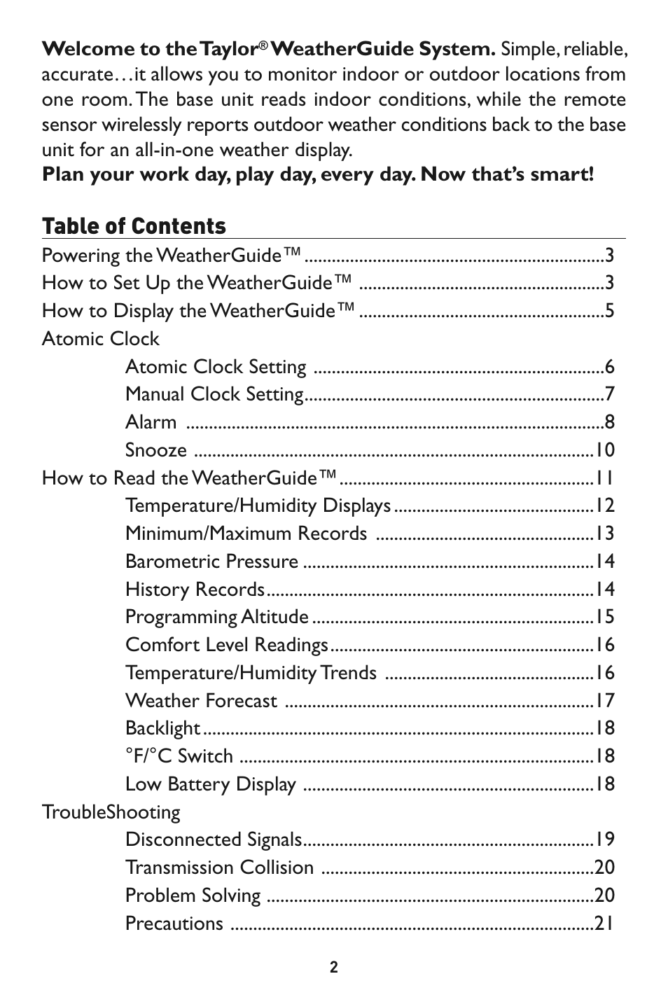 Taylor 1527 User Manual | Page 2 / 23