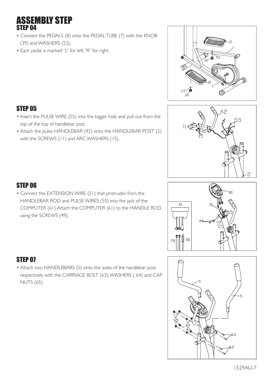 Assembly step | Trojan SOLO 200 User Manual | Page 7 / 16