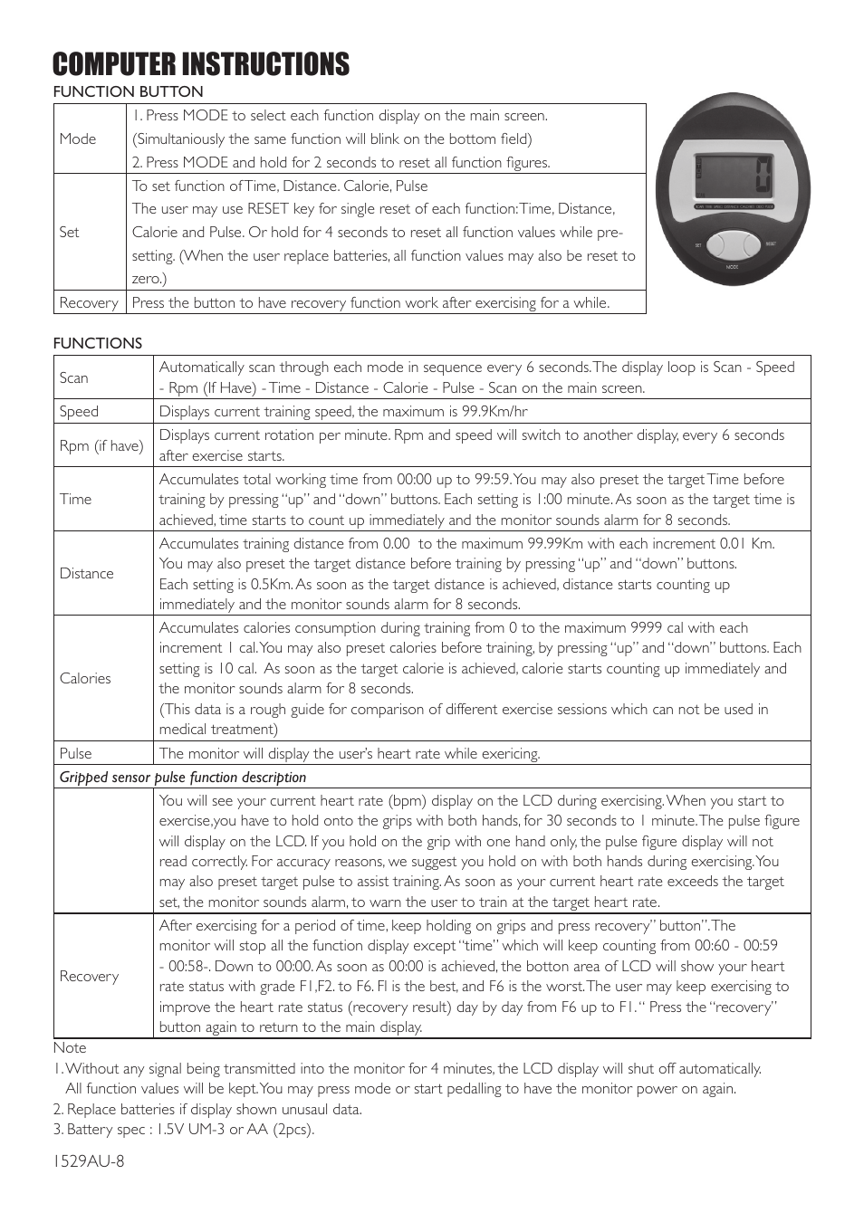 Computer instructions | Trojan SOLO 200 User Manual | Page 8 / 16