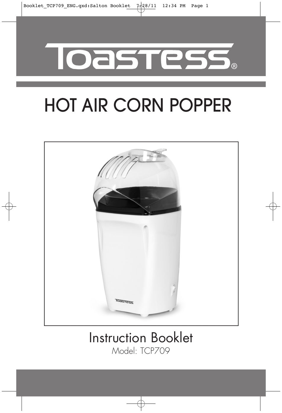 Toastess Hot Air TCP709 User Manual | 5 pages