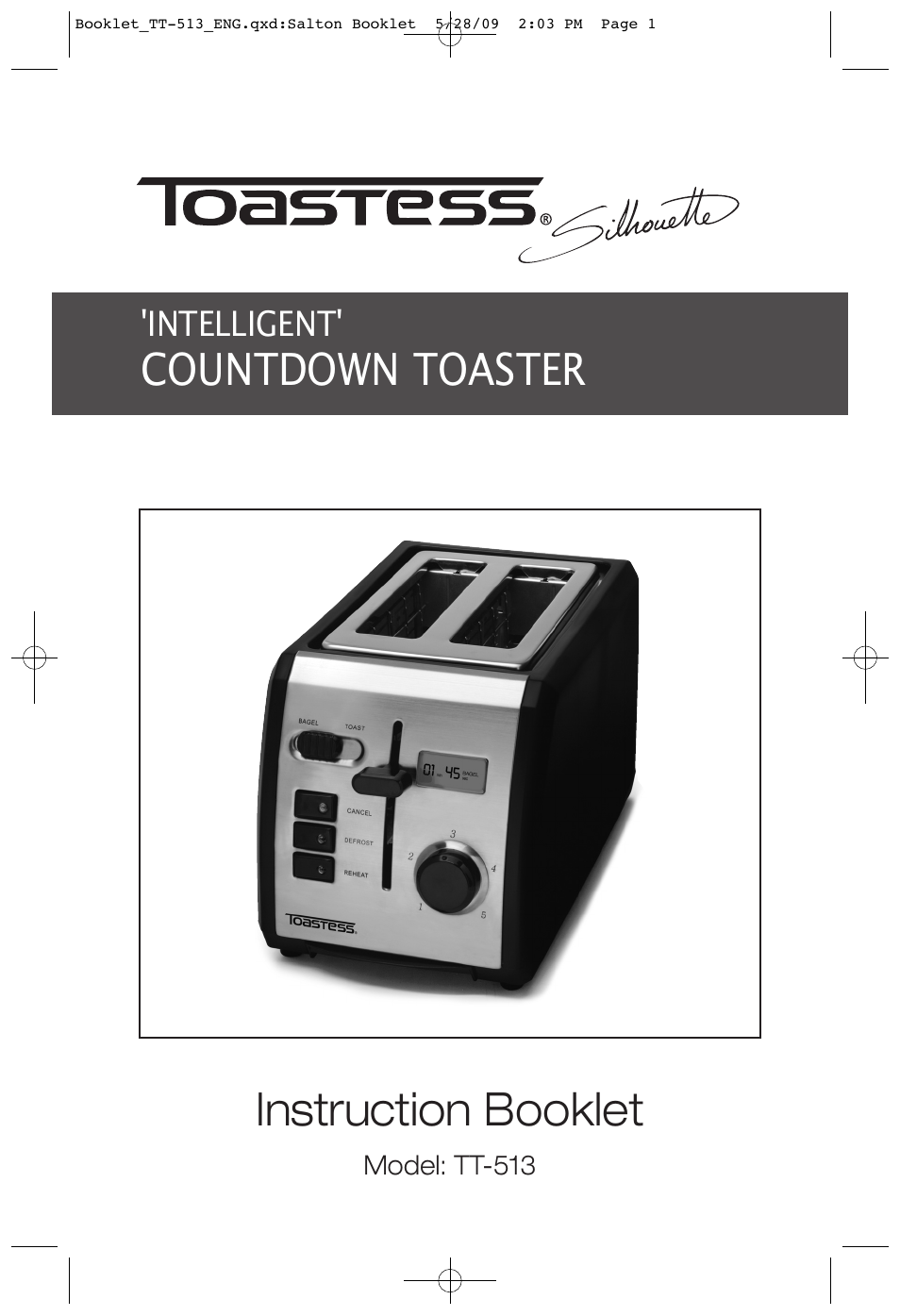 Toastess Intelligent Countdown TT-513 User Manual | 10 pages