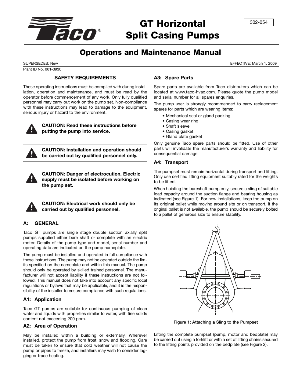 Taco Metals Marine Products 302-054 User Manual | 8 pages