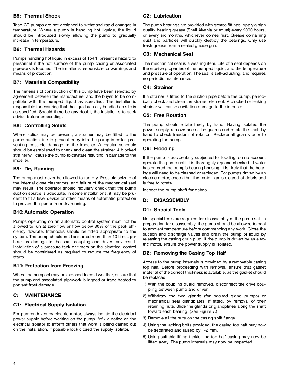 Taco Metals Marine Products 302-054 User Manual | Page 4 / 8