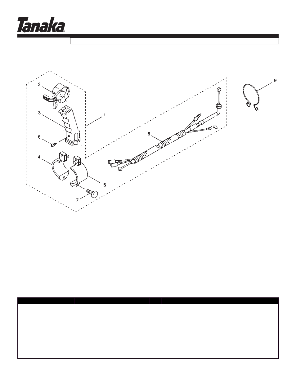 Optional throttle kit, Tbl-505, Parts information | Tanaka TBL-505 User Manual | Page 16 / 16