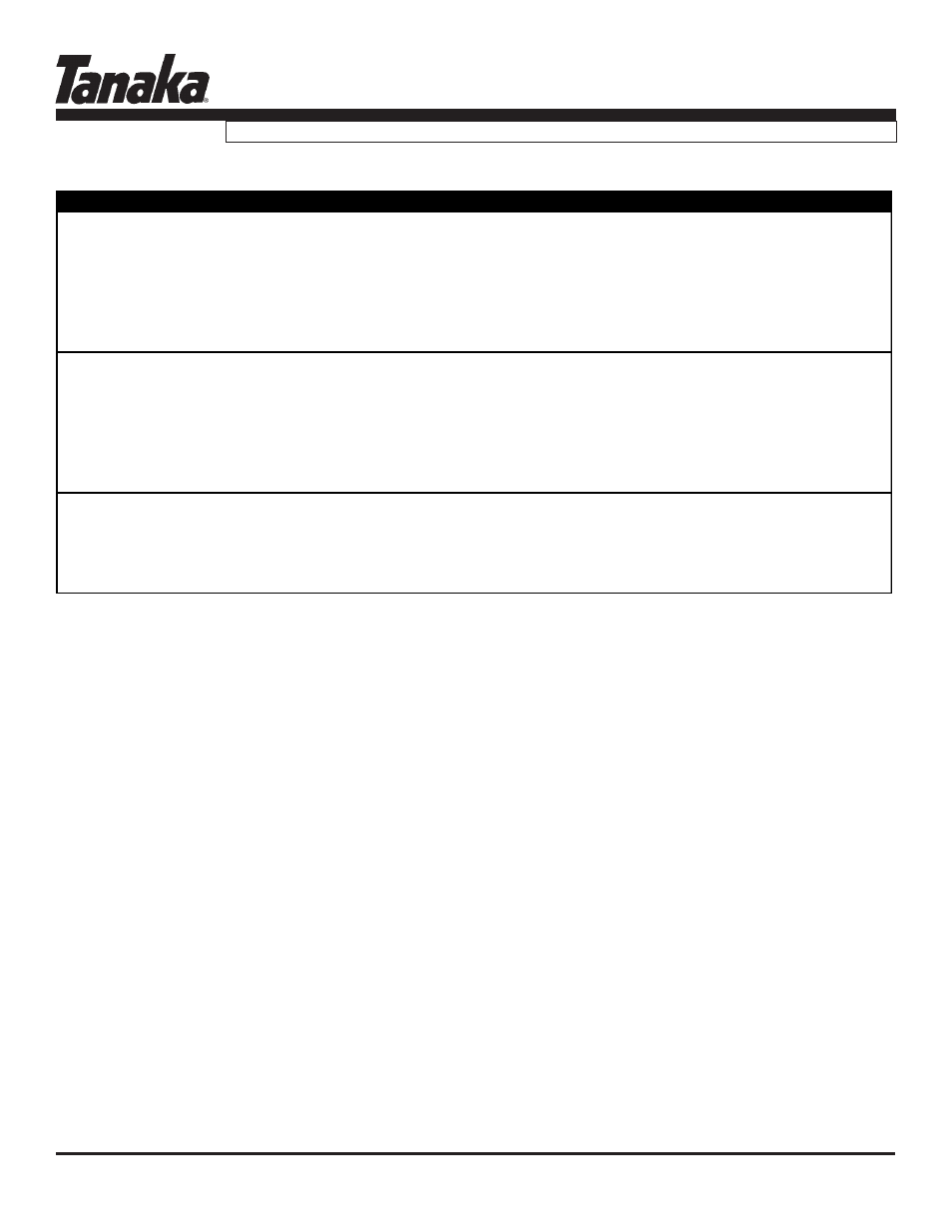 Part numbers, Tbl-505, Parts information | Tanaka TBL-505 User Manual | Page 4 / 16