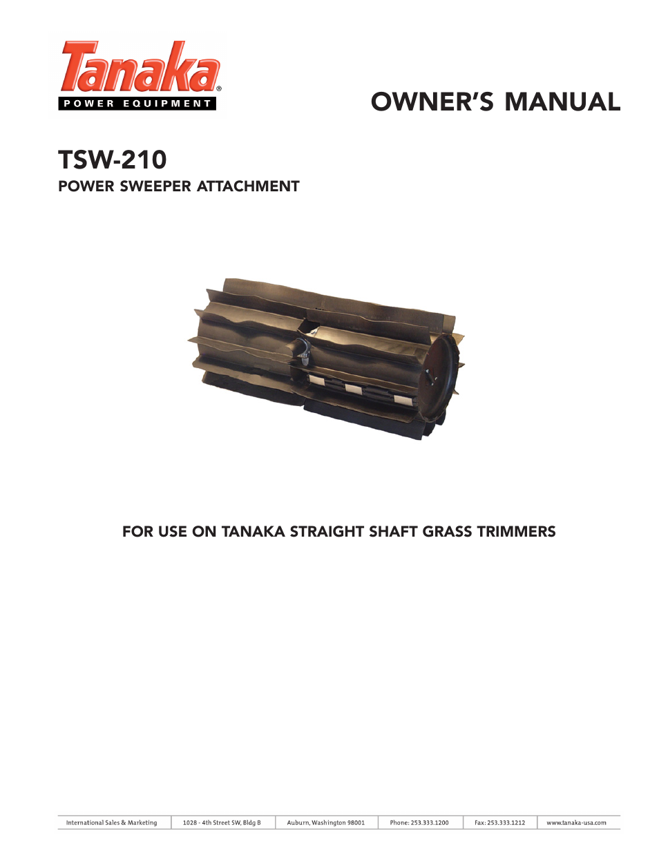 Tanaka TSW-210 User Manual | 8 pages