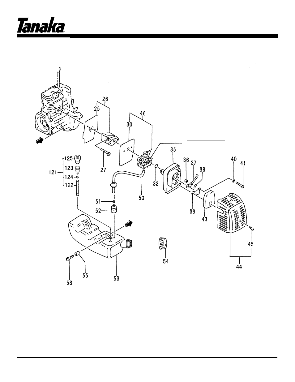 Fuel system & air cleaner, Parts information | Tanaka THT-2530/2540 User Manual | Page 5 / 17