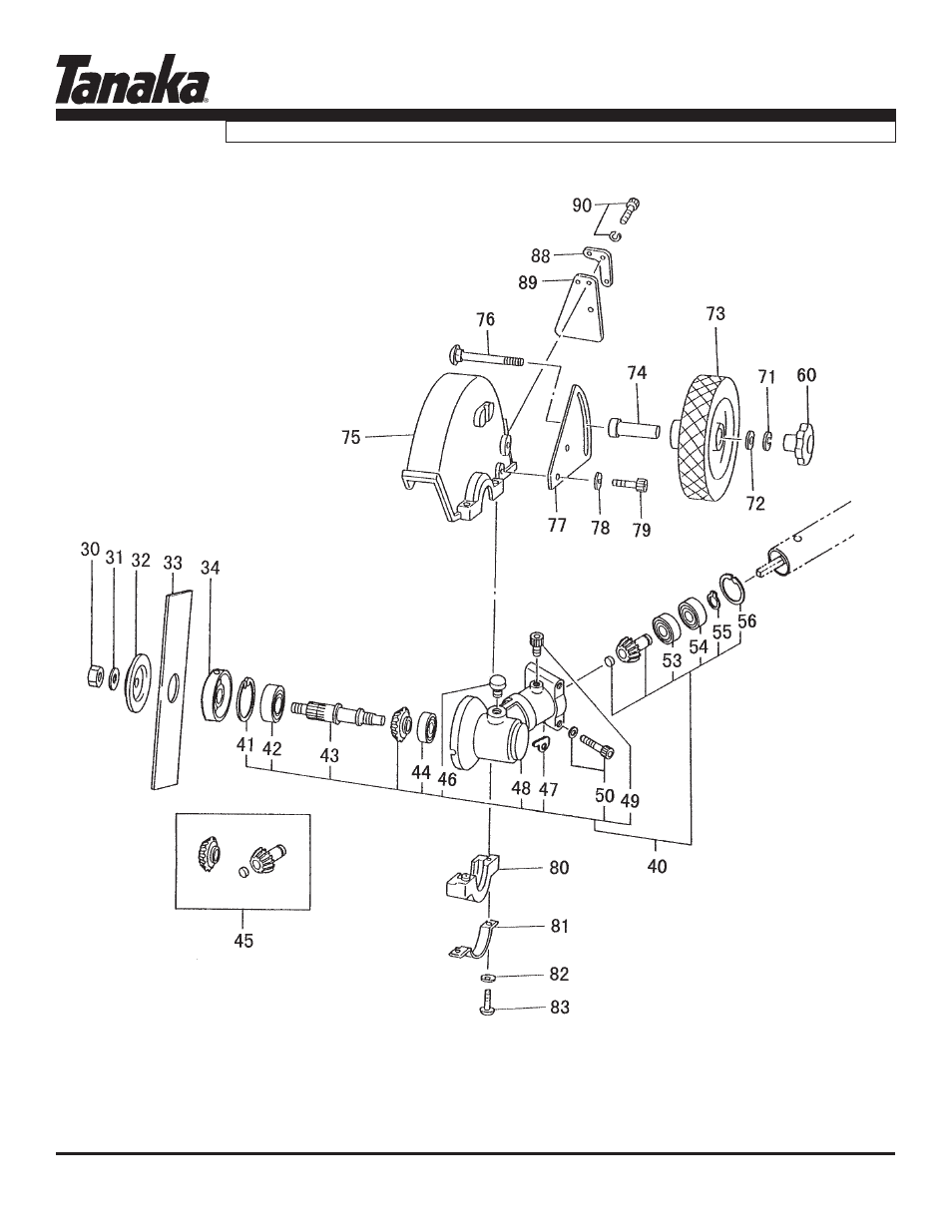 Gear case & safety guard, Tpe-270pf/pn, Parts information | Tanaka TPE-270PF User Manual | Page 14 / 17