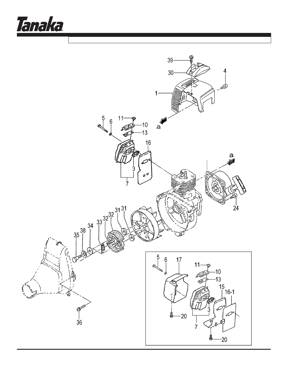 Muffler, fan case & flywheel, Tpe-270pf/pn, Parts information | Tanaka TPE-270PF User Manual | Page 6 / 17