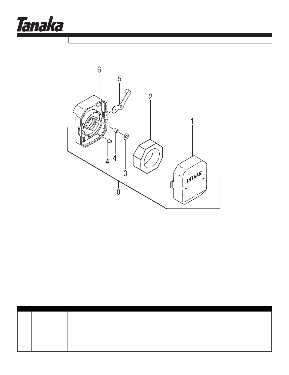 Air cleaner, Tpe-2501, Parts information | Tanaka TPE-2501 User Manual | Page 8 / 17