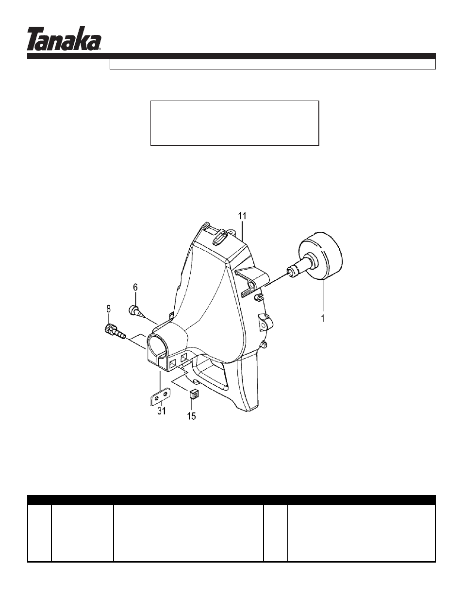 Fan case, Parts information, Tbc-225cs | Tanaka TBC-225CS User Manual | Page 10 / 15