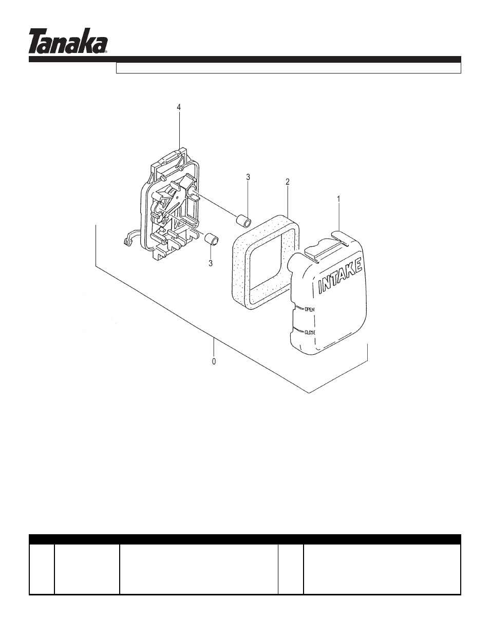 Air cleaner, Parts information, Tbc-225cs | Tanaka TBC-225CS User Manual | Page 8 / 15