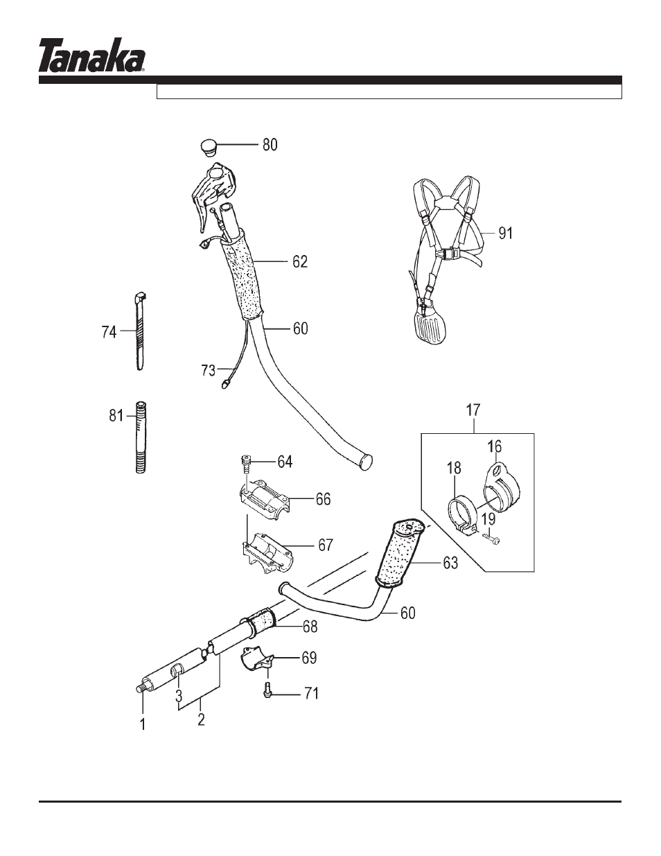 Drive shaft & handles, Parts information, Tbc-400pf | Tanaka TBC-400PF User Manual | Page 11 / 17