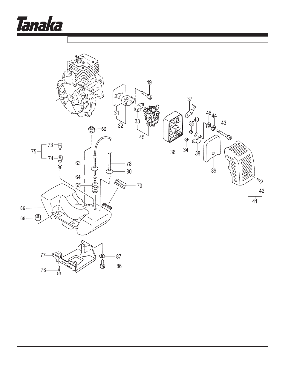 Fuel system, Parts information, Tbc-400pf | Tanaka TBC-400PF User Manual | Page 5 / 17