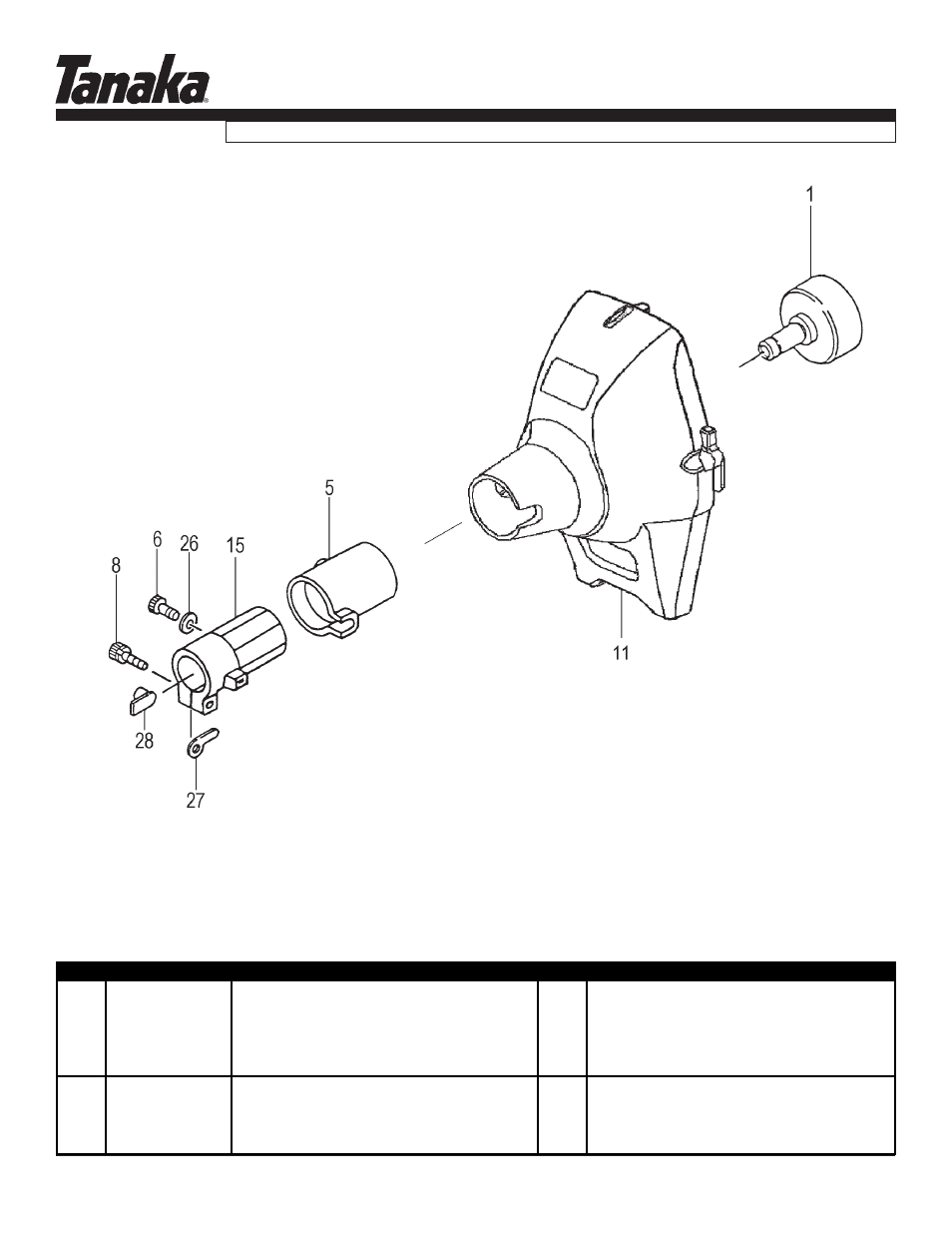 Fan case, Tpe-260pf, Parts information | Tanaka TPE-260PF User Manual | Page 10 / 17