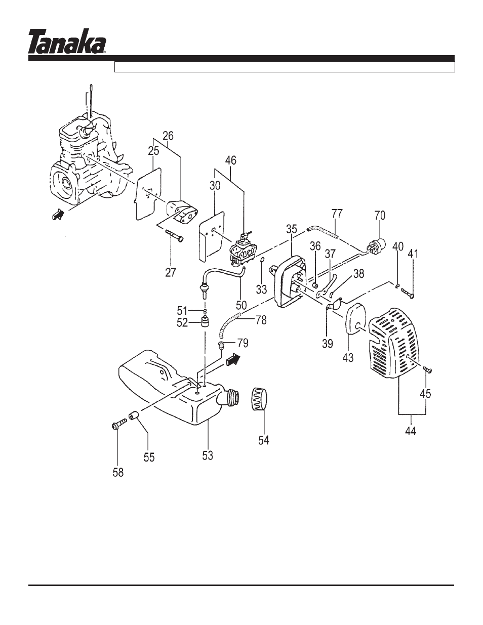 Fuel system, Htd-2526pf, Parts information | Tanaka HTD-2526PF User Manual | Page 4 / 14