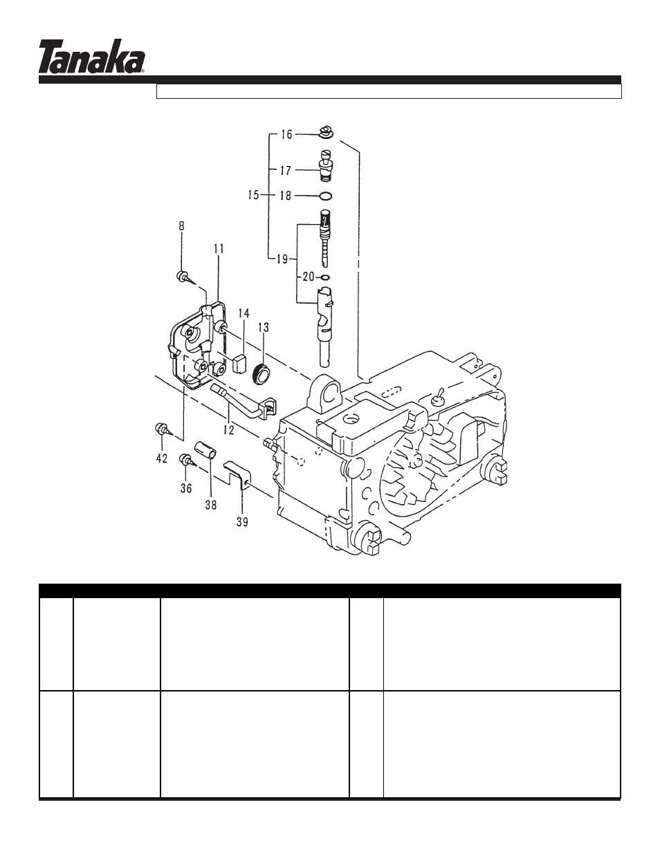 Oil pump, Ecs-3301/b, Parts information | Tanaka ECS-3301/B User Manual | Page 12 / 16