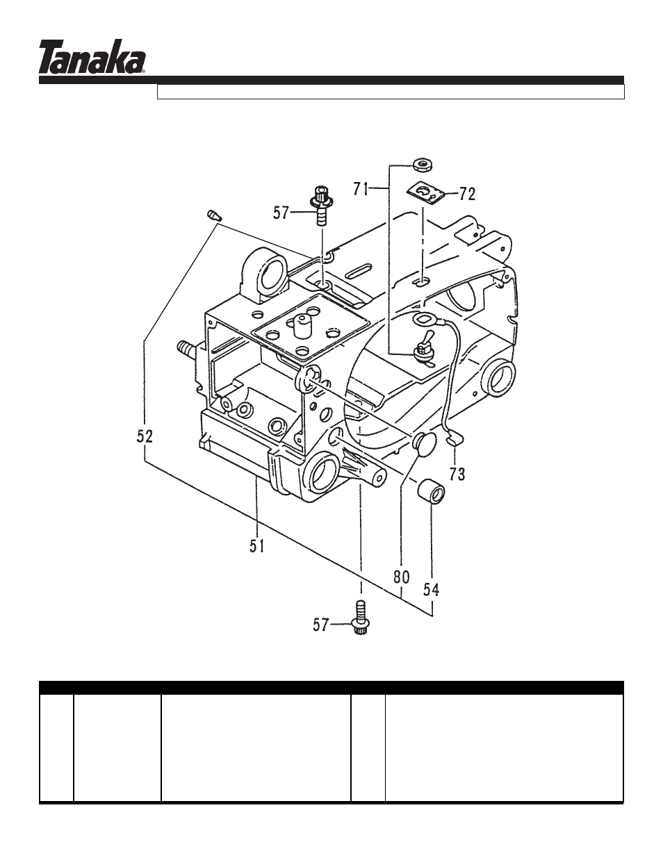 Engine case & vents, Ecs-3301/b, Parts information | Tanaka ECS-3301/B User Manual | Page 4 / 16