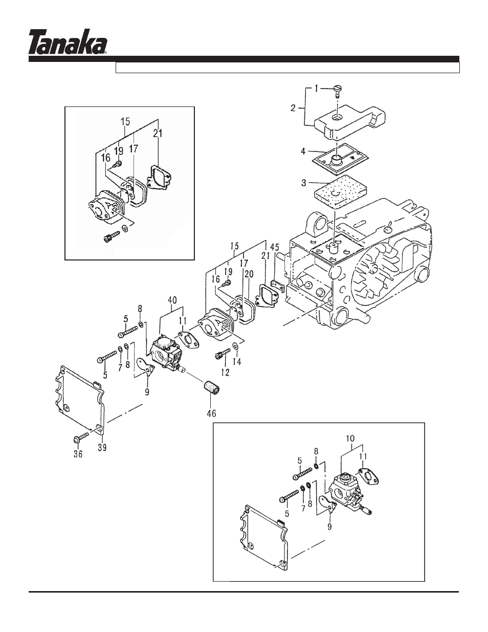 Fuel system, Ecs-3301/b, Parts information | Tanaka ECS-3301/B User Manual | Page 5 / 16