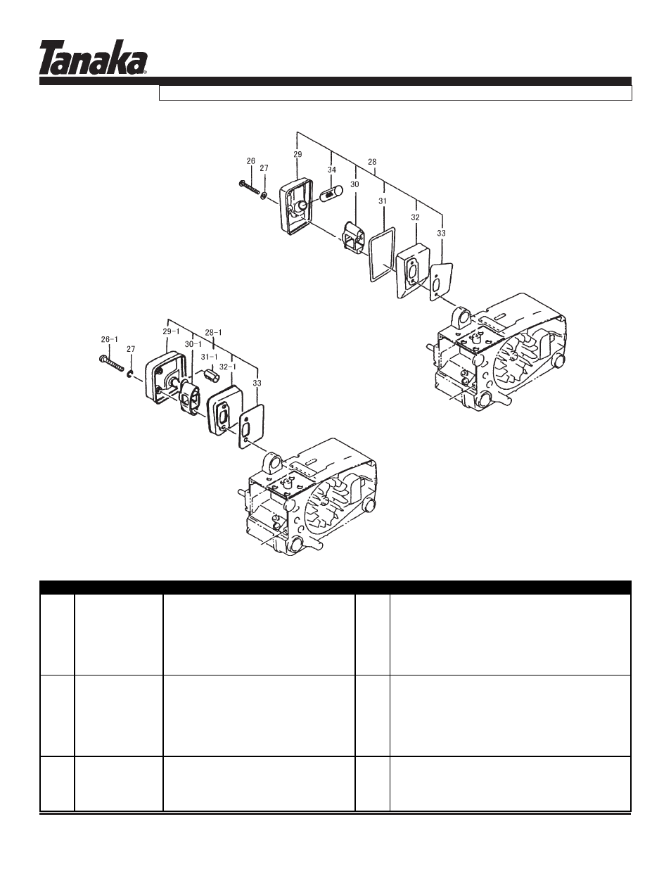 Muffler, Ecs-3301/b, Parts information | Tanaka ECS-3301/B User Manual | Page 7 / 16