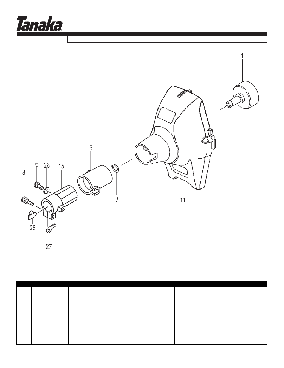 Fan case, Tph-260pf, Parts information | Tanaka TPH-260PF User Manual | Page 10 / 17