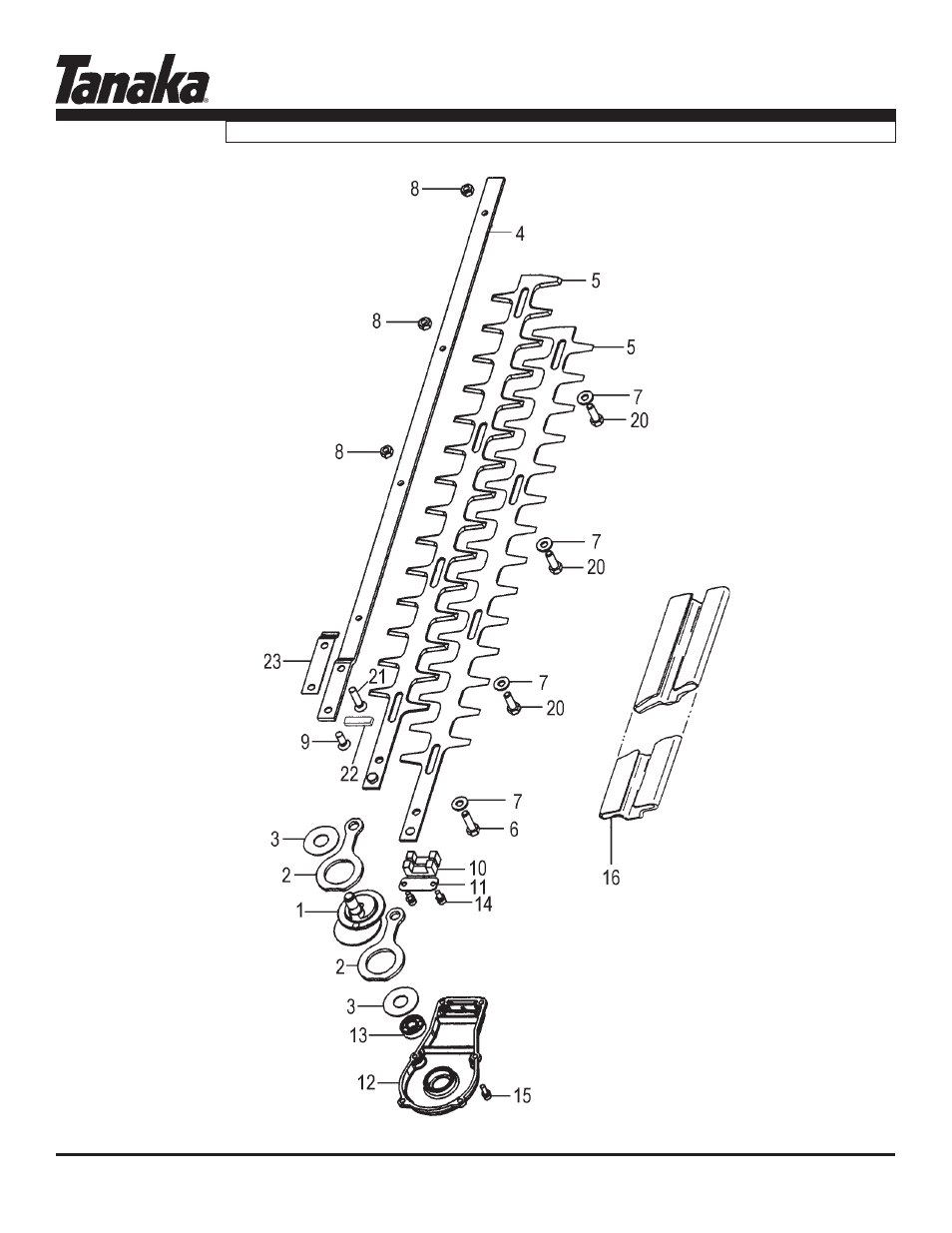 Blades, cam rods & cam, Tph-260pf, Parts information | Tanaka TPH-260PF User Manual | Page 15 / 17