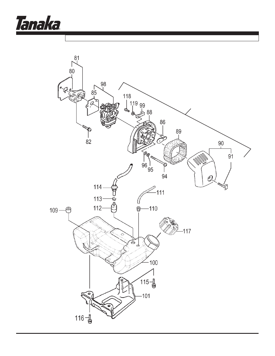 Fuel system, Tph-260pf, Parts information | Tanaka TPH-260PF User Manual | Page 4 / 17