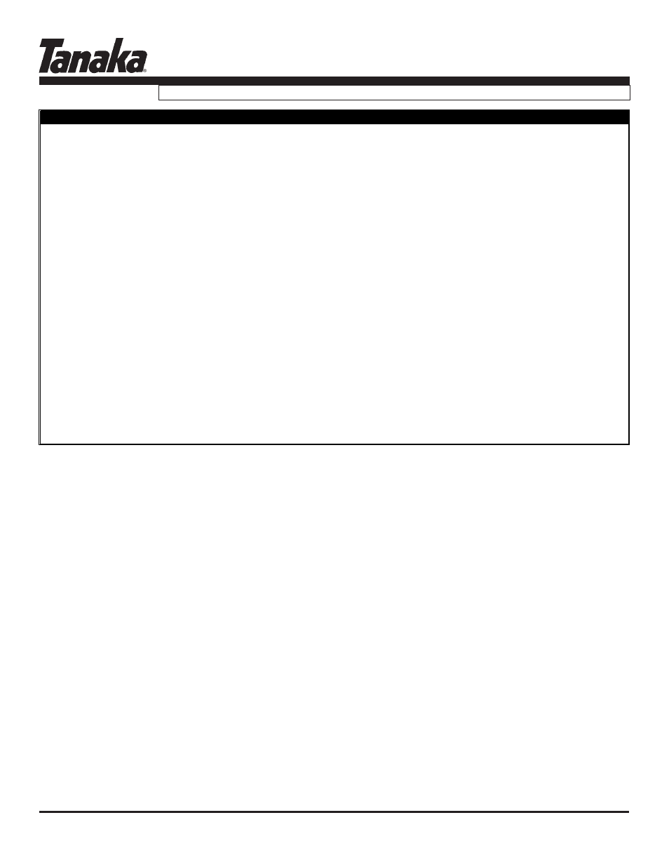 Part numbers, Parts information | Tanaka TBL-455/500 User Manual | Page 13 / 15